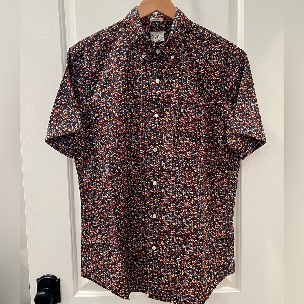 J. Crew - Men’s Short Sleeve Button Down Shirt - Floral Print